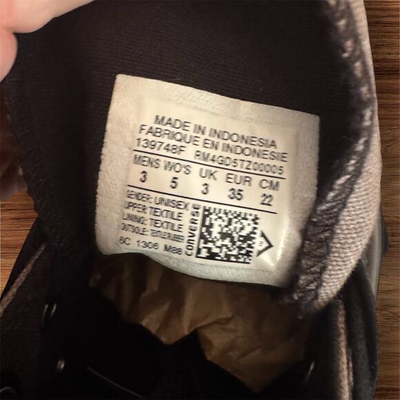 Converse Chuck Taylor All Star Hi Rock Script Print Sz 5W - Picture 9 of 9